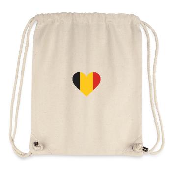 Belgische Herz-Trikolore - Stanley/Stella recycelter Gym Bag - Naturweiß - Vorne