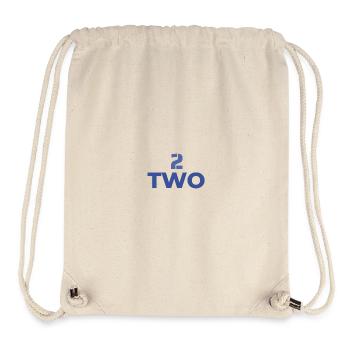DESIGN CHIFFRE 2 EN LETTRE ET SYMBOLE TYPOGRAPHIE - Sac à cordon recyclé Stanley/Stella - blanc naturel - Devant