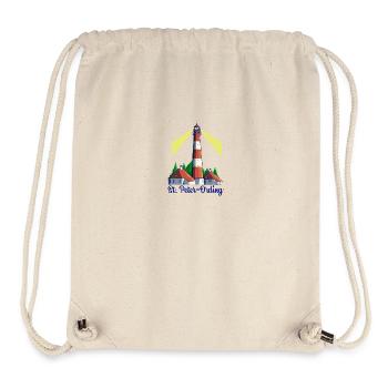 Leuchtturm - Nordseeheilbad St. Peter-Ording - Stanley/Stella recycelter Gym Bag - Naturweiß - Vorne