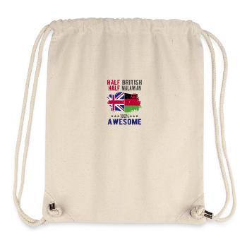 Half British Half Malawi - Stanley/Stella Recycled Gym Bag - natural - Front