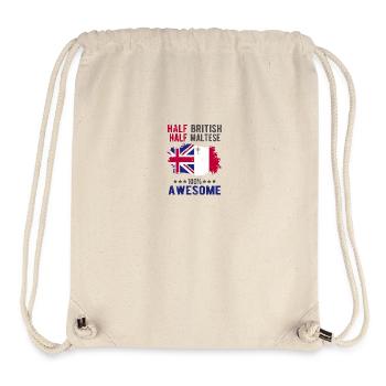 Halb Brite Halb Mateser - Stanley/Stella recycelter Gym Bag - Naturweiß - Vorne