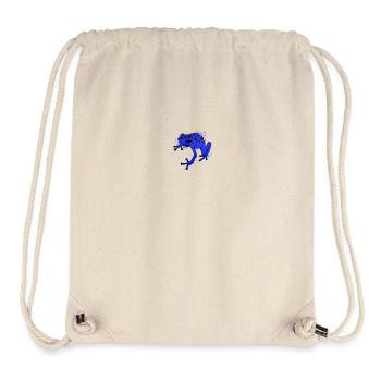 Frog Drawing - Blue Poison Dart Frog - Stanley/Stella Recycled Gym Bag - natural - Front