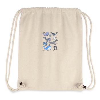 Many different species of whales - Stanley/Stella Recycled Gym Bag - natural - Front