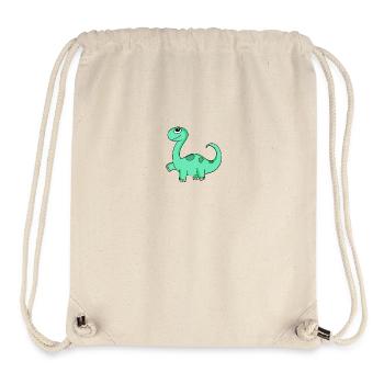 Motif de dinosaure - Sac à cordon recyclé Stanley/Stella - blanc naturel - Devant