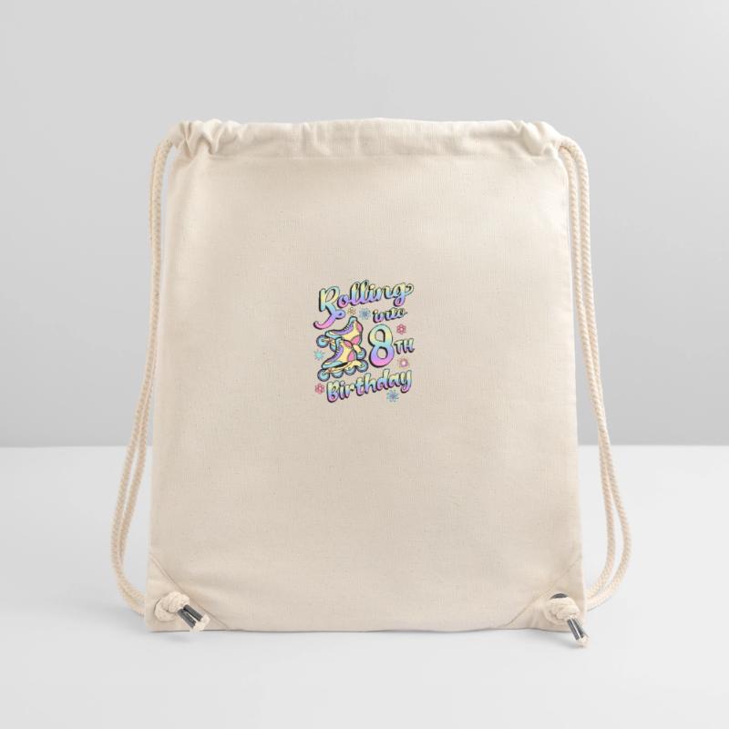 Rolling Into 8th Birthday Roller Skater Inline Stanley/Stella Recycled Gym Bag