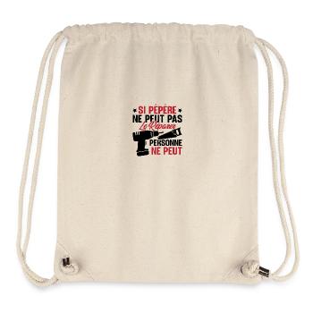 Si Pépère ne peut pas le Réparer, Papy Bricoleur - Sac à cordon recyclé Stanley/Stella - blanc naturel - Devant