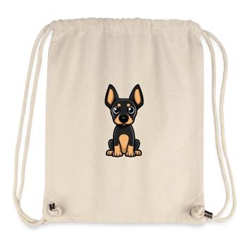 Doberman Hund Comic Baby - Stanley/Stella recycelter Gym Bag - Naturweiß - Vorne