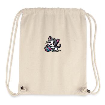 Cute Cat - Stanley/Stella Recycled Gym Bag - natural - Front
