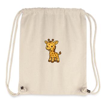 Süßer Giraffenfreund Kindermotiv - Stanley/Stella recycelter Gym Bag - Naturweiß - Vorne
