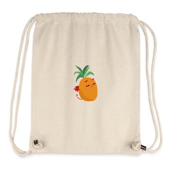 Ananas Diable mignon - Petit Démon Fruité - Sac à cordon recyclé Stanley/Stella - blanc naturel - Devant