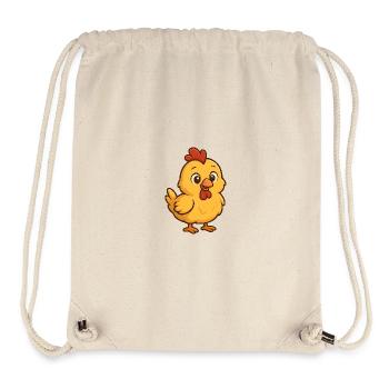 Mignon poussin enfants design - Sac à cordon recyclé Stanley/Stella - blanc naturel - Devant