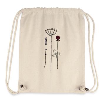 Trio fleurs - Sac à cordon recyclé Stanley/Stella - blanc naturel - Devant