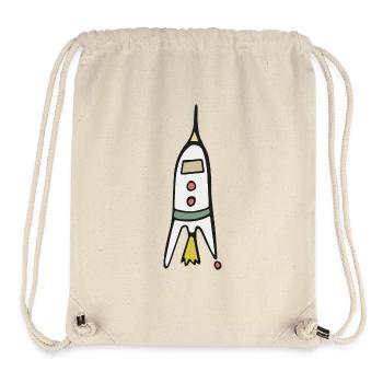 Lancement de fusée spatiale - Sac à cordon recyclé Stanley/Stella - blanc naturel - Devant
