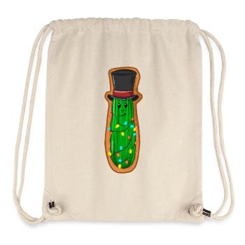Christmas cucumber with top hat - Stanley/Stella Recycled Gym Bag - natural - Front
