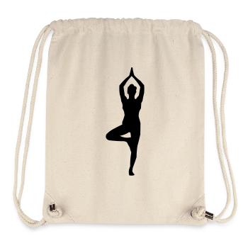 Yoga Silhouette - Sac à cordon recyclé Stanley/Stella - blanc naturel - Devant