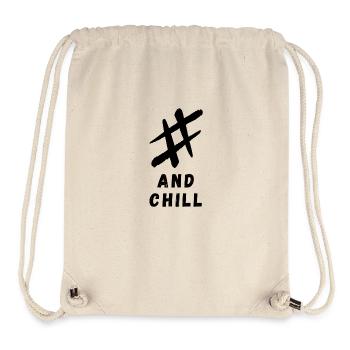 # and chill - Stanley/Stella recycelter Gym Bag - Naturweiß - Vorne