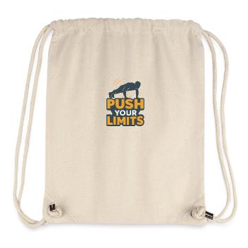 Push Your Limits Workout Shirt - Stanley/Stella recycelter Gym Bag - Naturweiß - Vorne