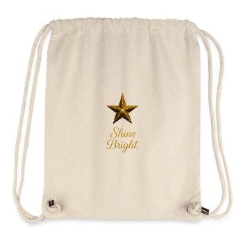 Éclat de l’étoile dorée - Sac à cordon recyclé Stanley/Stella - blanc naturel - Devant