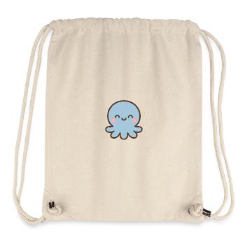 Blue Octopus Kawaii Smile - Stanley/Stella Recycled Gym Bag - natural - Front