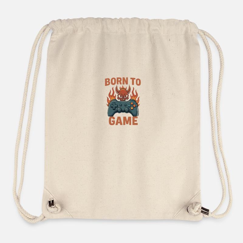 Born to Game – Fire Skull Controller - Stanley/Stella Recycled Gym Bag - natural
