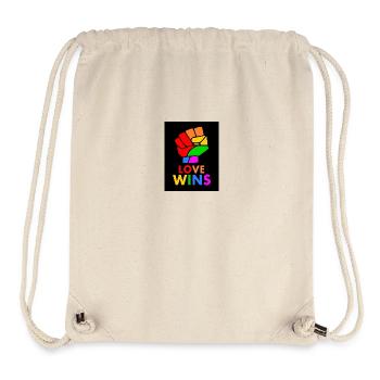 Love wins - Stanley/Stella Recycled Gym Bag - natural - Front
