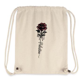 Palestine Rose Noire  - Sac à cordon recyclé Stanley/Stella - blanc naturel - Devant