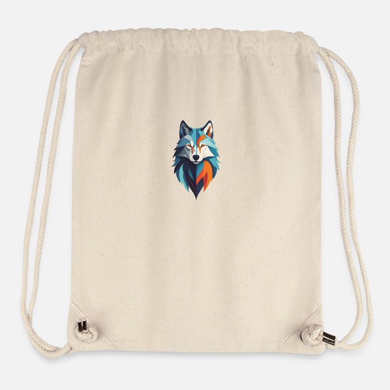 Abstrakter Wolf - Stanley/Stella recycelter Gym Bag - Naturweiß