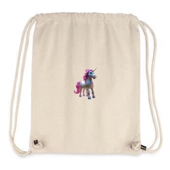 Pastell-Einhornblüte - Stanley/Stella recycelter Gym Bag - Naturweiß - Vorne