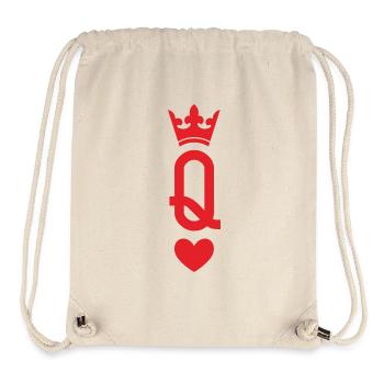 Königin der Karten - Stanley/Stella recycelter Gym Bag - Naturweiß - Vorne