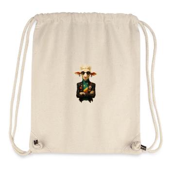 Sheep rock icon in retro style - Stanley/Stella Recycled Gym Bag - natural - Front