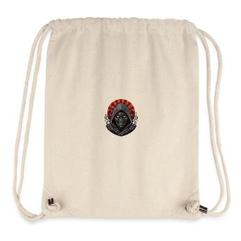 Masque de démon Oni | Guerrier samouraï japonais - Sac à cordon recyclé Stanley/Stella - blanc naturel - Devant