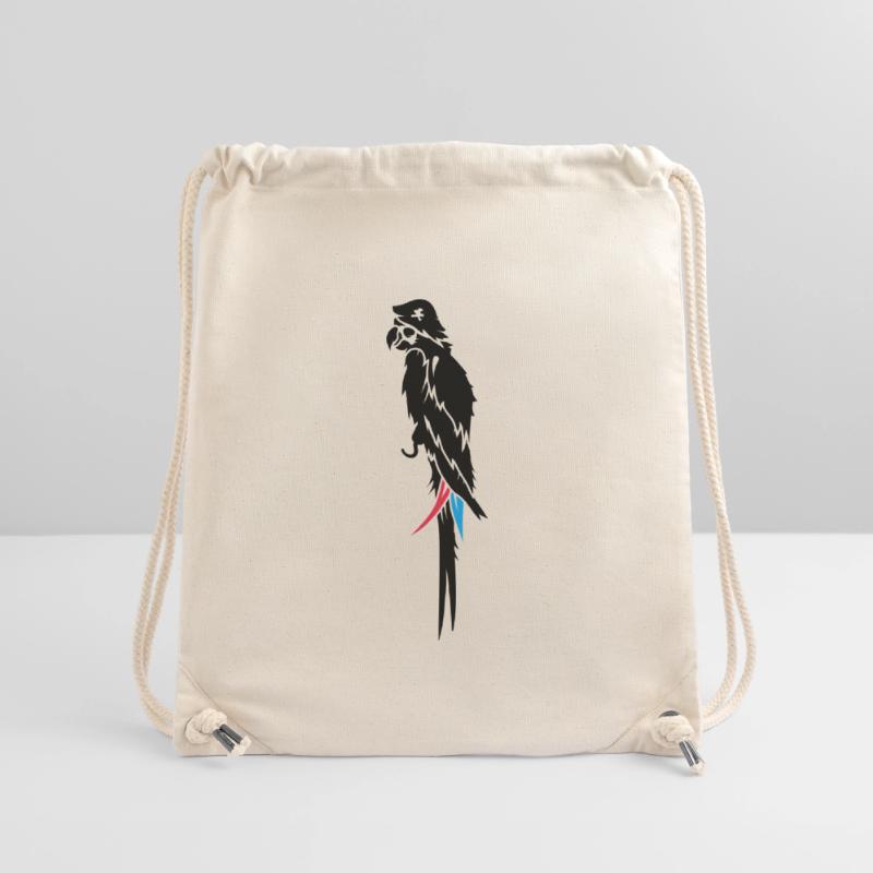 Parrot pirate with eye patch, pirate hat and hook Stanley/Stella Recycled Gym Bag
