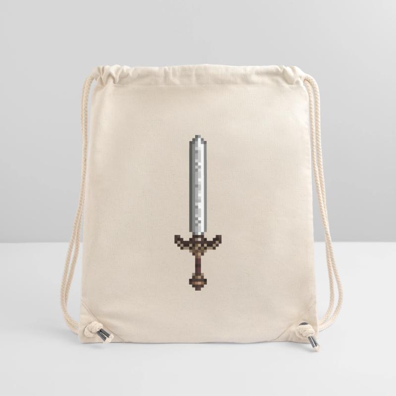 Sword pixel art retro style 8 bit Stanley/Stella Recycled Gym Bag