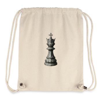 Roi des échecs – Illustration géométrique sombre - Sac à cordon recyclé Stanley/Stella - blanc naturel - Devant
