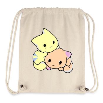 Chats Kitties Bébés Doux Anime - Sac à cordon recyclé Stanley/Stella - blanc naturel - Devant