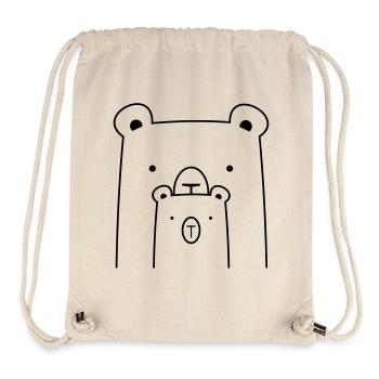 zwei Bären Bär Eisbär Braunbär I Geschenkidee - Stanley/Stella recycelter Gym Bag - Naturweiß - Vorne