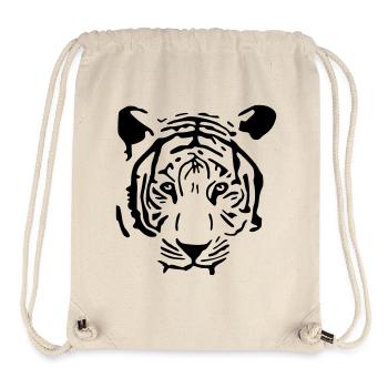 Weißer Tiger - Stanley/Stella recycelter Gym Bag - Naturweiß - Vorne
