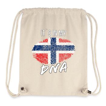 Norwegen DNA-Fingerprint mit Flagge - Stanley/Stella recycelter Gym Bag - Naturweiß - Vorne