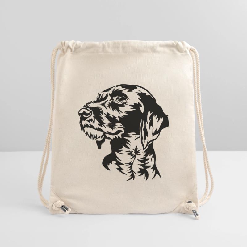 German Wirehaired Pointer head Stanley/Stella Recycled Gym Bag