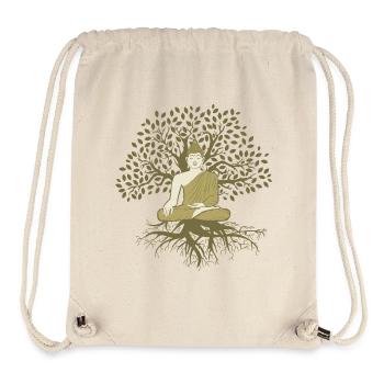 T-shirt de relaxation de l’arbre de vie de méditation zen - Sac à cordon recyclé Stanley/Stella - blanc naturel - Devant