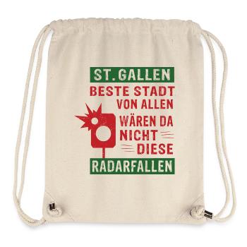 St.Gallen beste Stadt von allen Radarfallen - Stanley/Stella recycelter Gym Bag - Naturweiß - Vorne