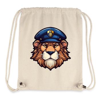 Lion Policeman - Stanley/Stella Recycled Gym Bag - natural - Front