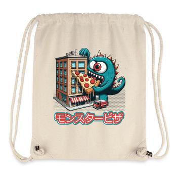 Pizza Monster Lustig - Stanley/Stella recycelter Gym Bag - Naturweiß - Vorne