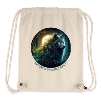 The Wolf in the Night Forest - Stanley/Stella Recycled Gym Bag - natural - Front