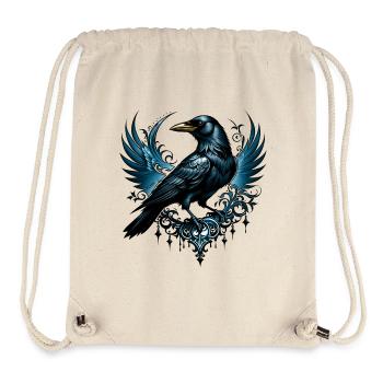 Majestätische Schwarze Krähe - Stanley/Stella recycelter Gym Bag - Naturweiß - Vorne