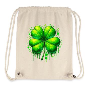 Trèfle à quatre feuilles - Sac à cordon recyclé Stanley/Stella - blanc naturel - Devant