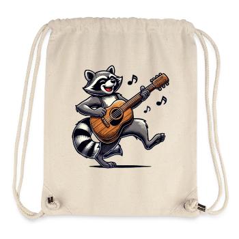 Raccoon Guitar Music - Stanley/Stella Recycled Gym Bag - natural - Front