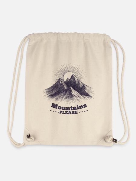Mountains please - Stanley/Stella recycelter Gym Bag - Naturweiß
