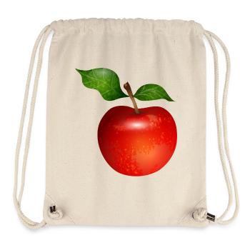 Leuchtend roter Apfel mit Blättern Illustration - Stanley/Stella recycelter Gym Bag - Naturweiß - Vorne