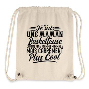 Basketball-Mama: Normal, aber knallharter - Stanley/Stella recycelter Gym Bag - Naturweiß - Vorne